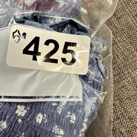 NEW! Hippie Rose Juniors Crop Cami Top Blue Strappy X-Large Floral Rayon - Picture 9 of 9